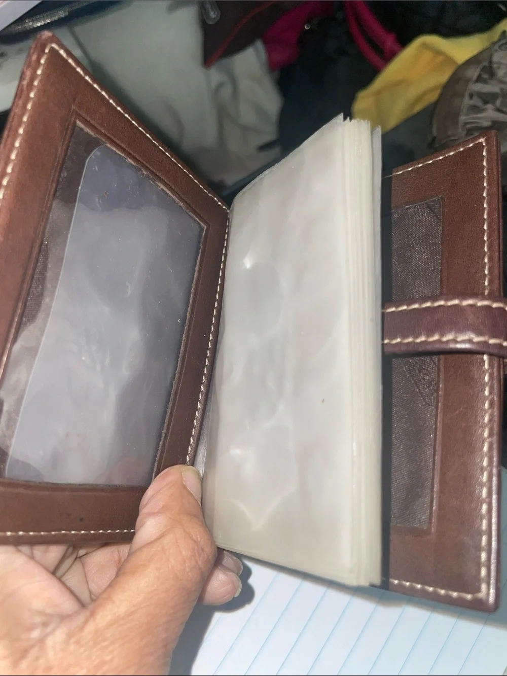Vintage Coach Leather Mini-Fold Wallet Or Picture Frame